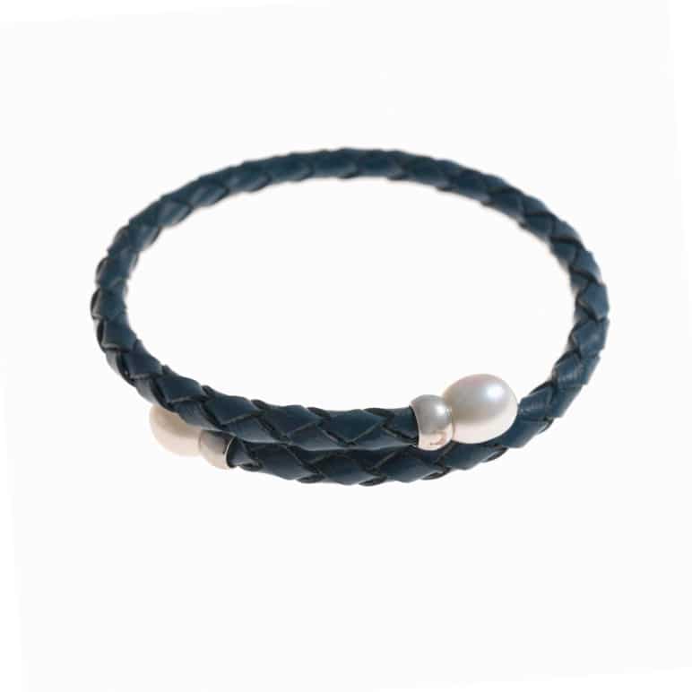 Navy Rita Pearl Bracelet