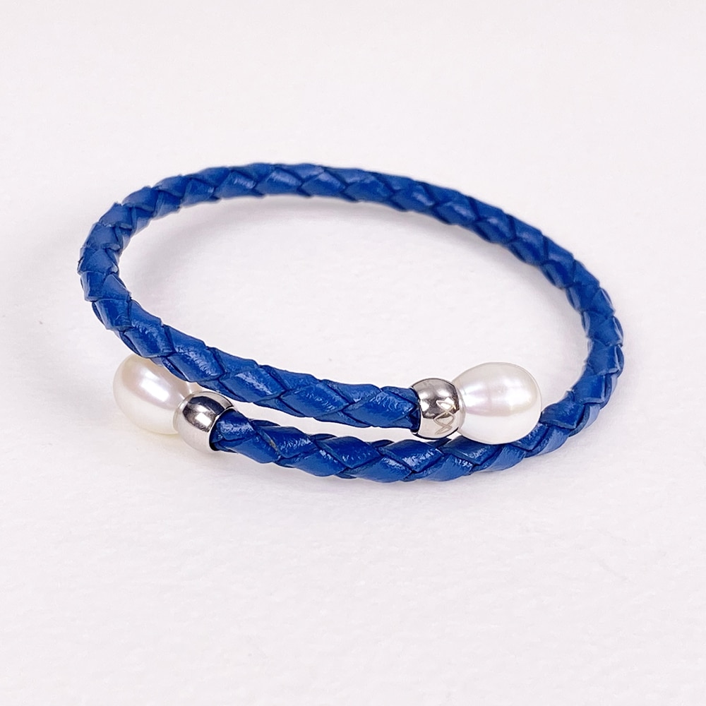 Navy Rita Pearl Bracelet