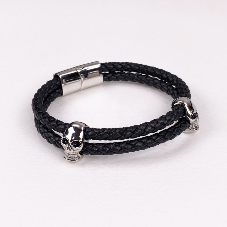 Pulsera de cuero trenzado