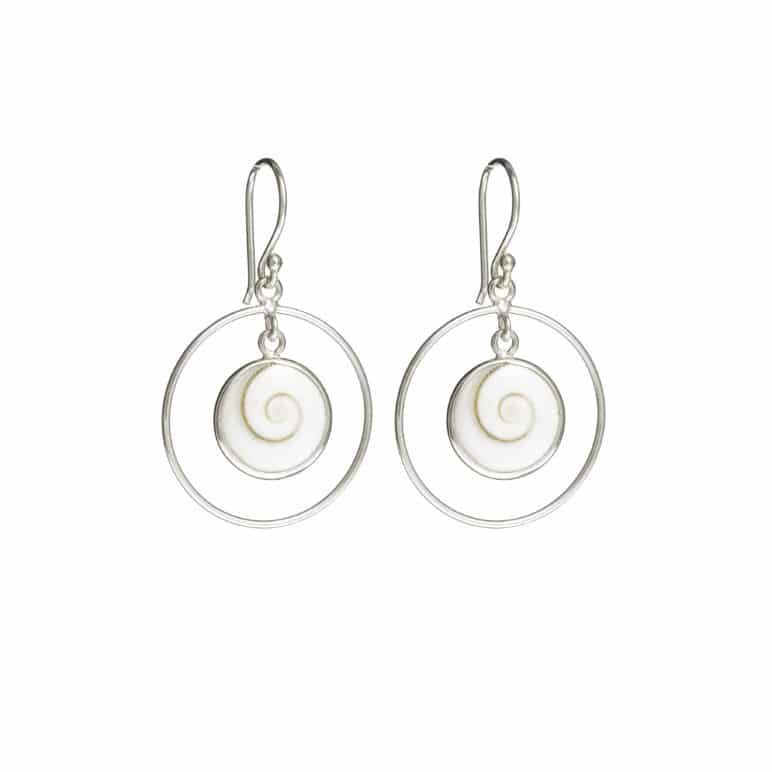 Bali White Shell Earrings