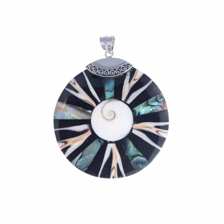 Bali Mother of Pearl and Shell Pendant