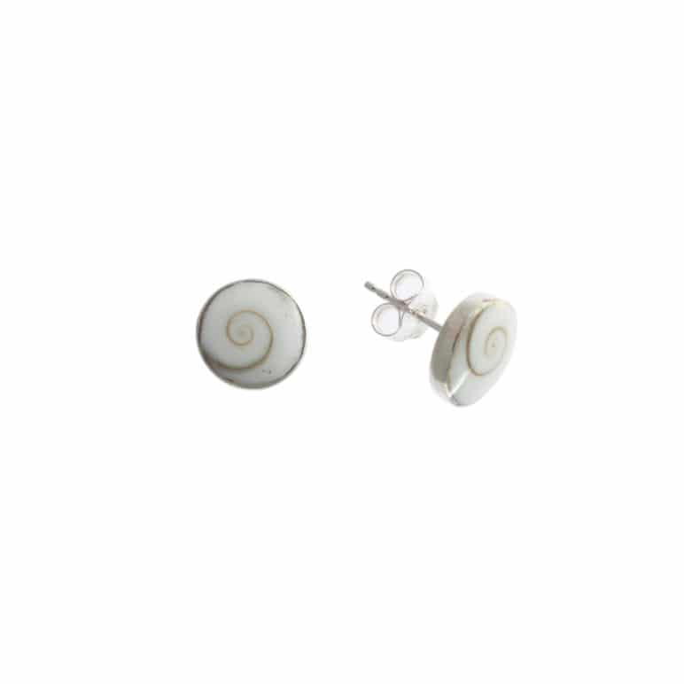 Bali White Shell Stud Earrings