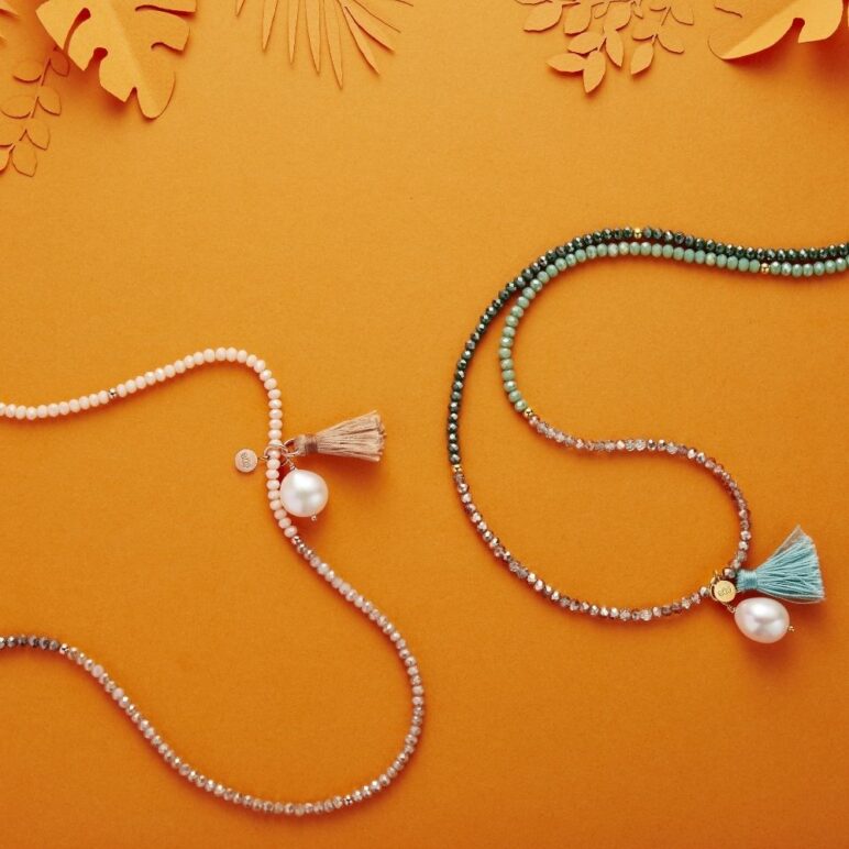 Triple Green Luna Pearl Bracelet/Necklace