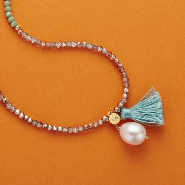 Triple Green Luna Pearl Bracelet/Necklace