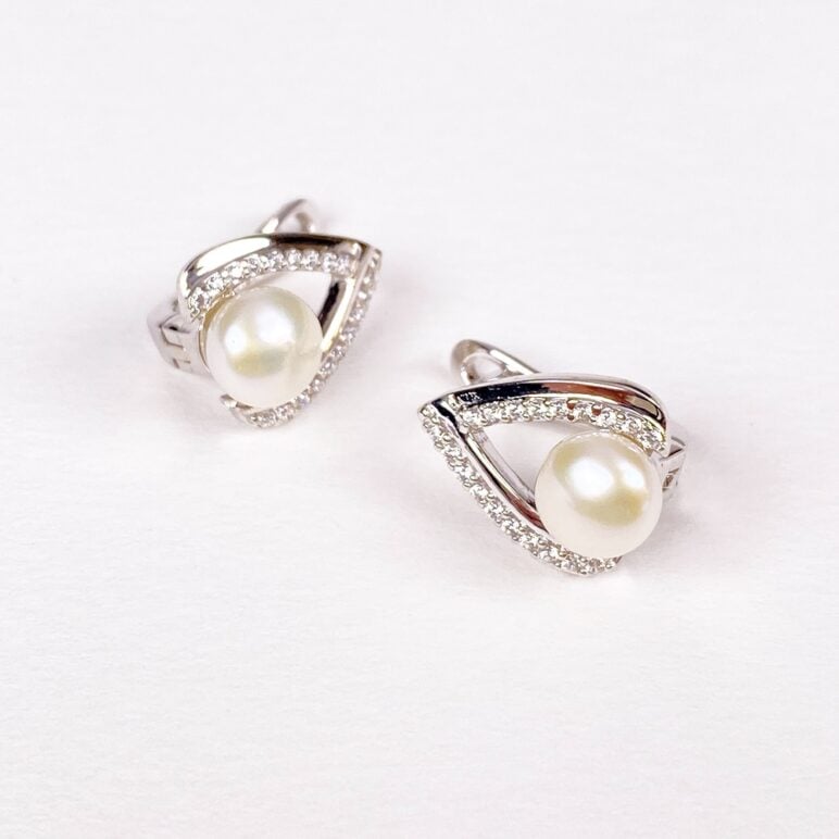Pendientes Esencia con perlas
