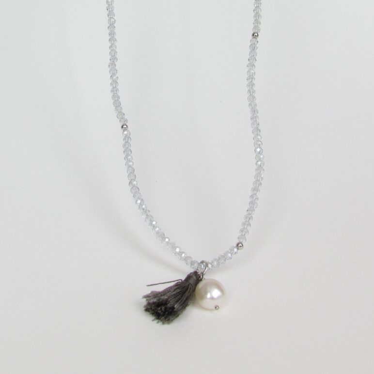Grey Luna Pearl Bracelet/Necklace