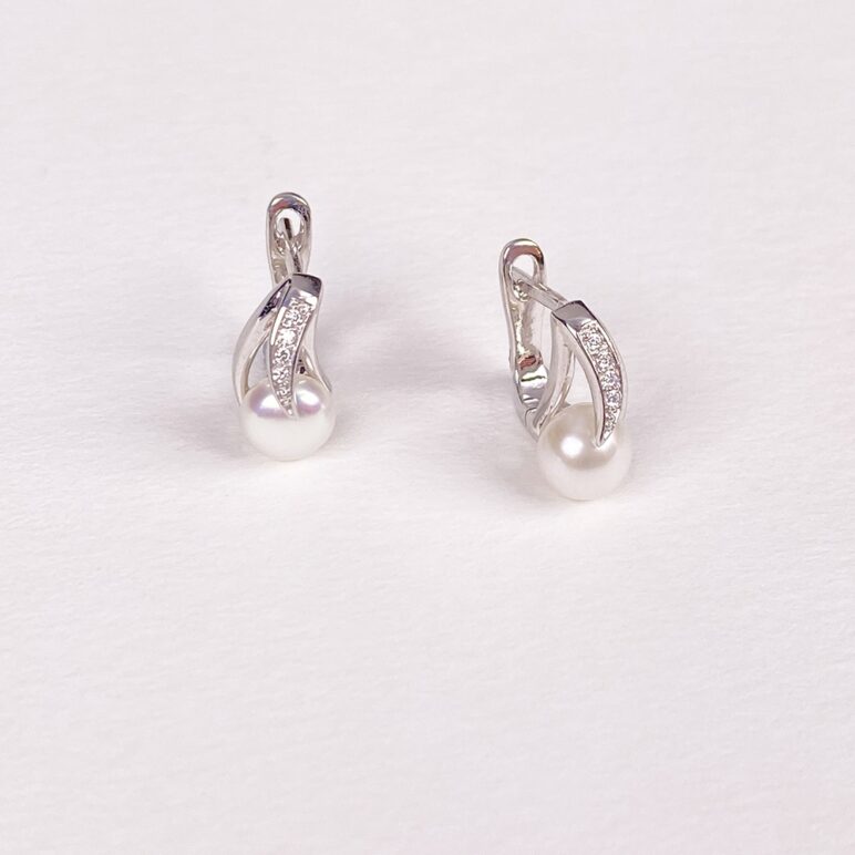 Pendientes Esencia con perlas