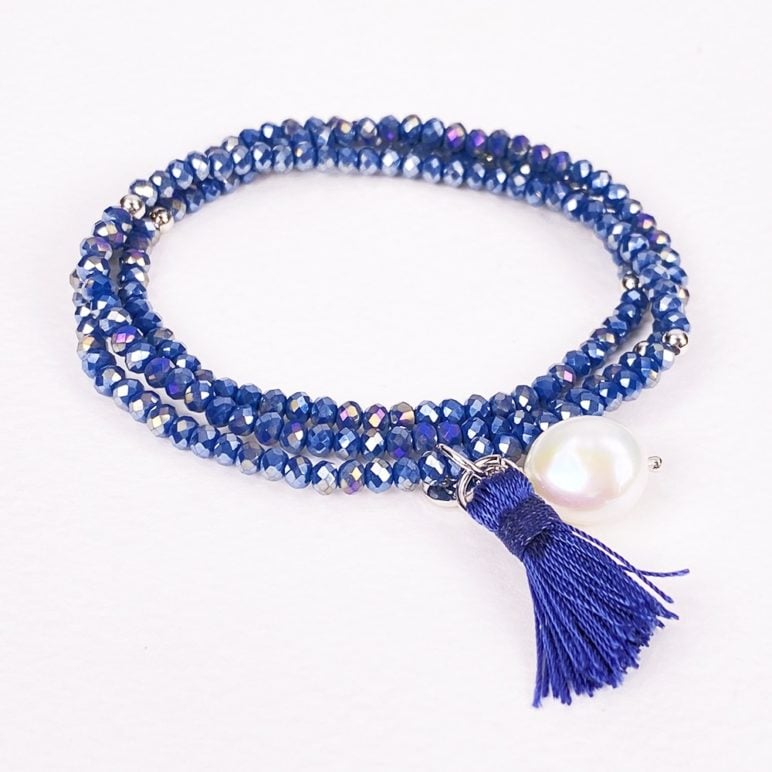 Petrol Luna Pearl Bracelet/Necklace
