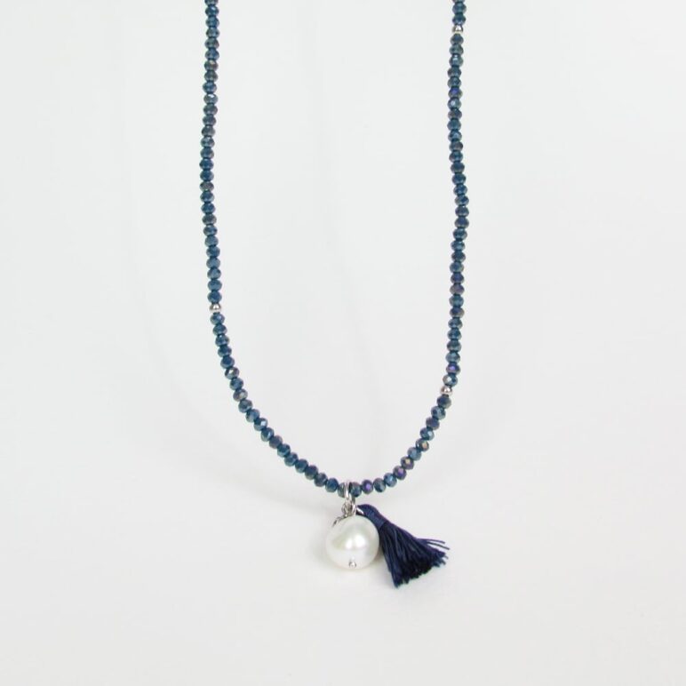 Petrol Luna Pearl Bracelet/Necklace