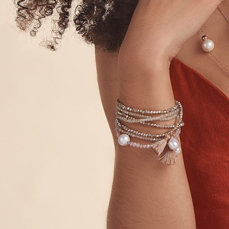 Gold Luna Pearl Bracelet/Necklace