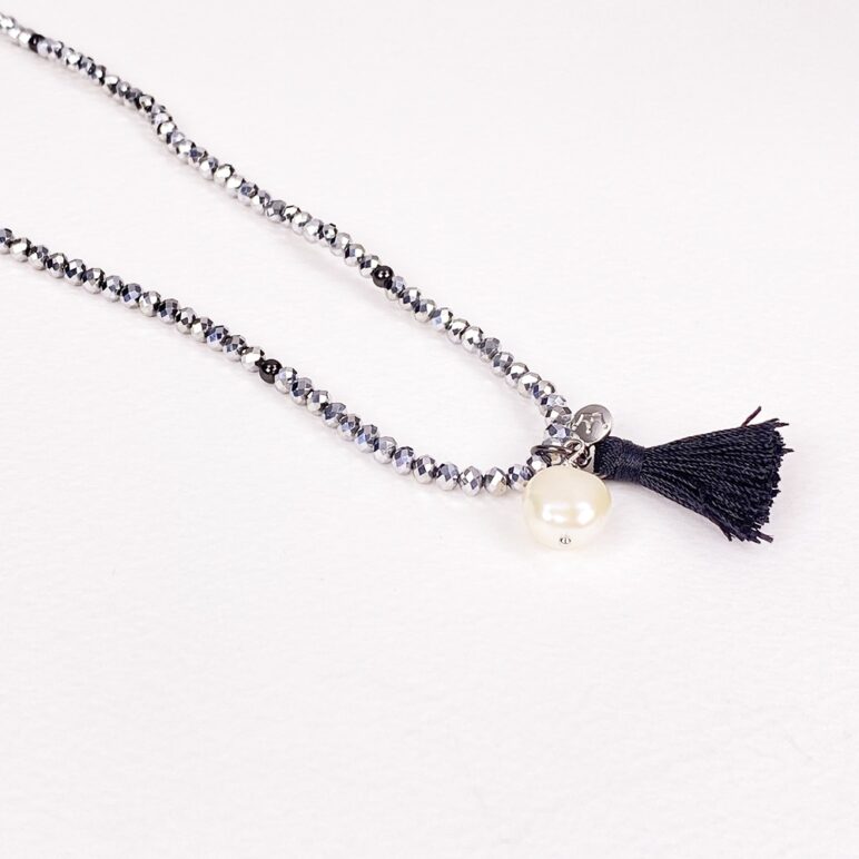Silver Luna Pearl Bracelet/Necklace