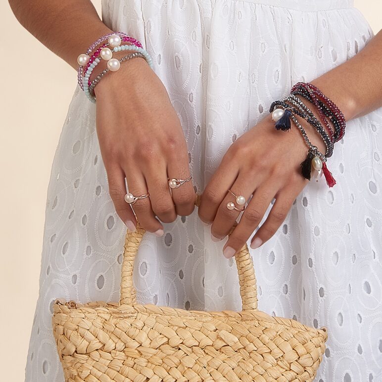 Silver Luna Pearl Bracelet/Necklace