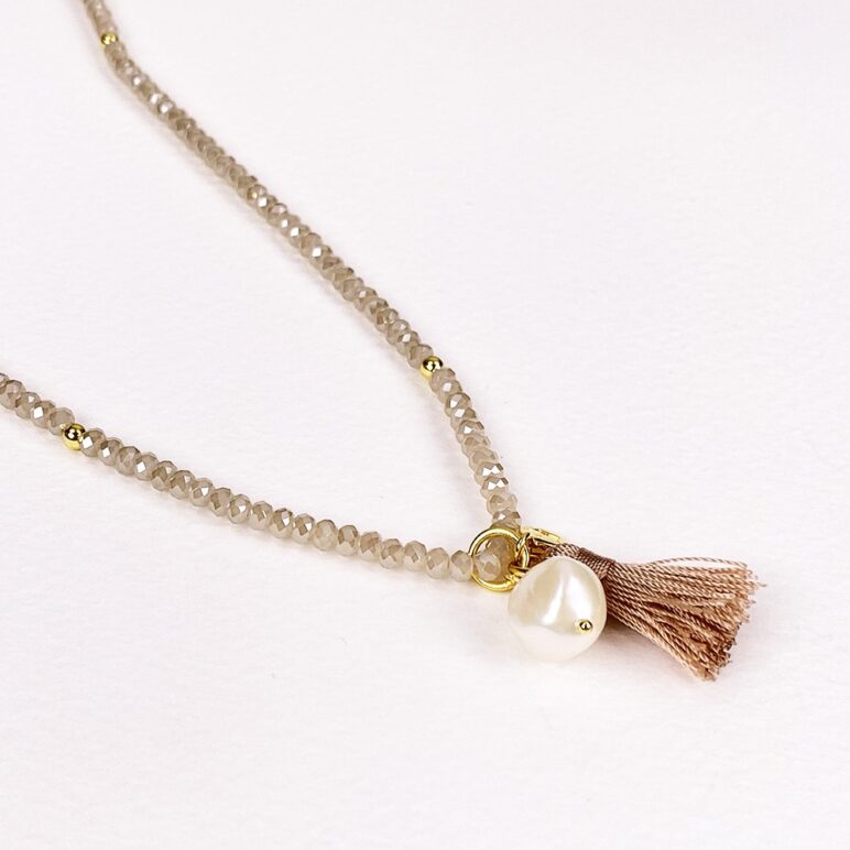 Cream Luna Pearl Bracelet/Necklace