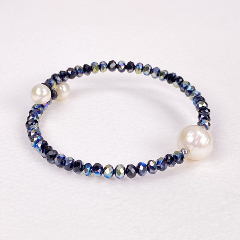 Navy Bahia Crystal Bracelet