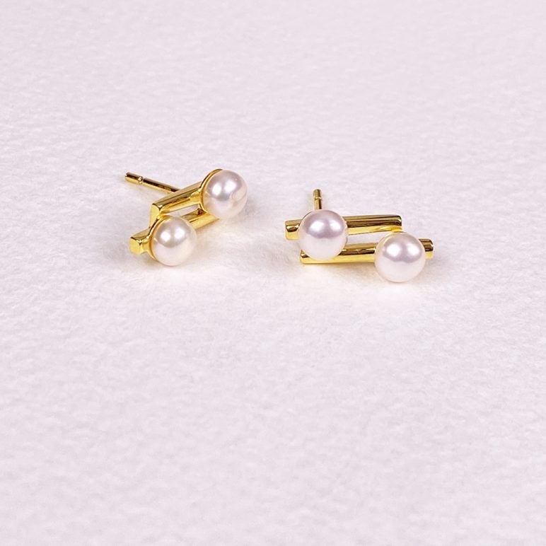 Cala Two Pearl Earrings