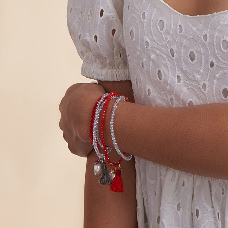 Red Luna Pearl Bracelet/Necklace