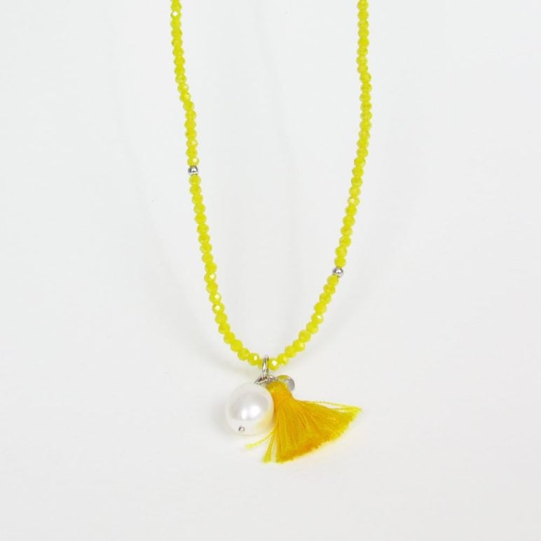 Yellow Luna Pearl Bracelet/Necklace