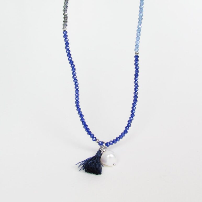 Triple Blue Luna Pearl Bracelet/Necklace