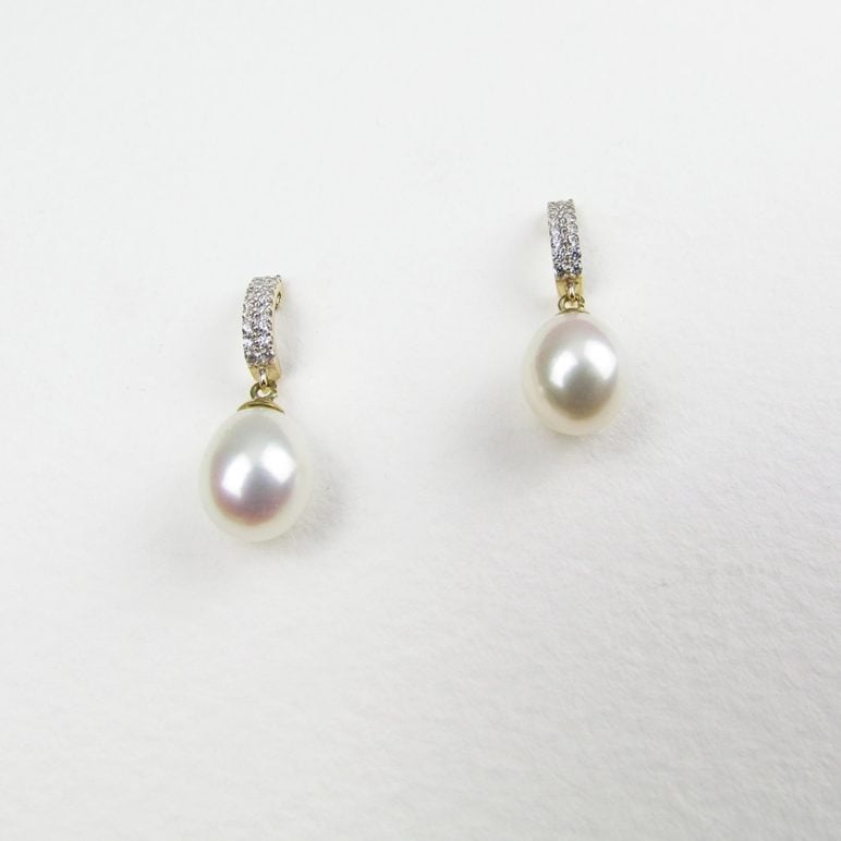 Pendientes Desire de oro 9k con perlas
