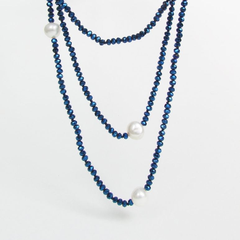 Luna Crystal Long Necklace