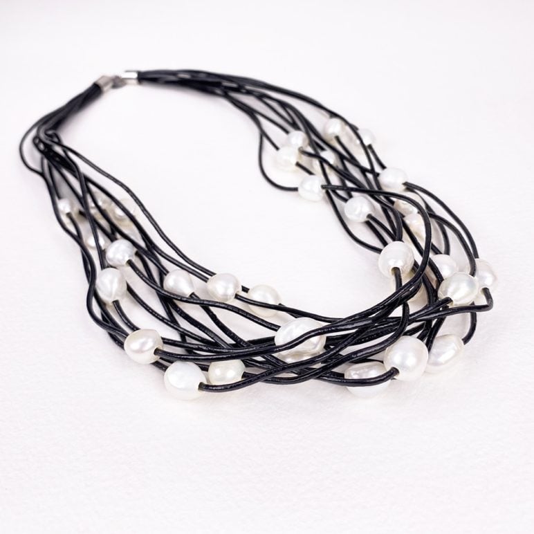 Black Calima Multi-Pearl Necklace