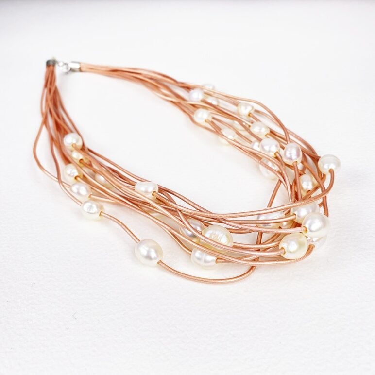 Pink Calima Multi-Pearl Necklace