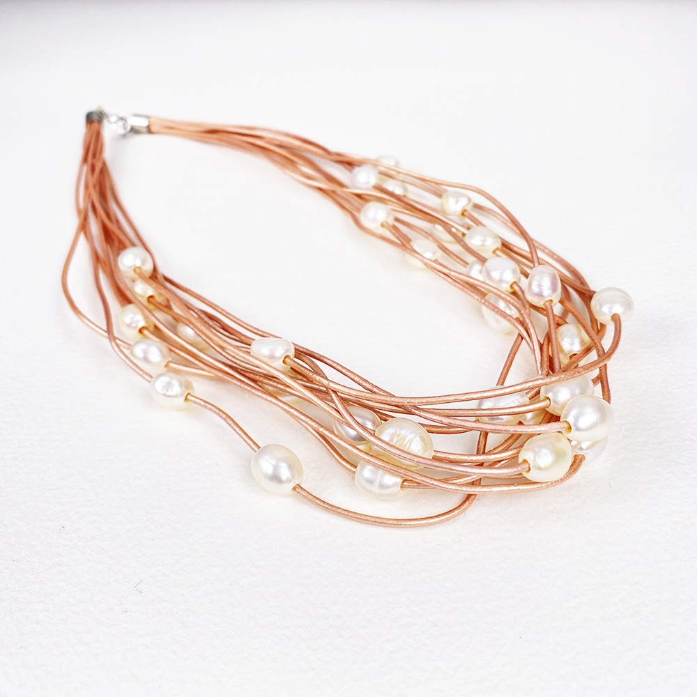 Pink Calima Multi-Pearl Necklace