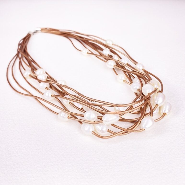 Gold Calima Multi-Pearl Necklace
