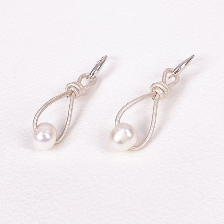 White Calima Pearl Earrings