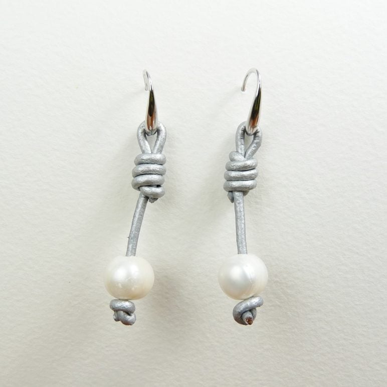 Grey Calima Pearl Earrings