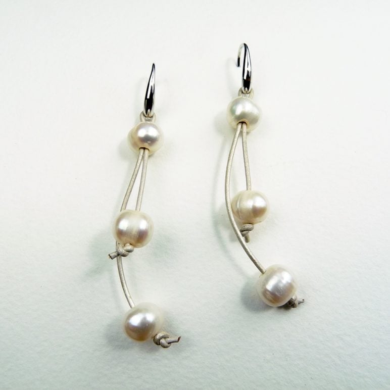 White Calima Multi-Pearl Earrings