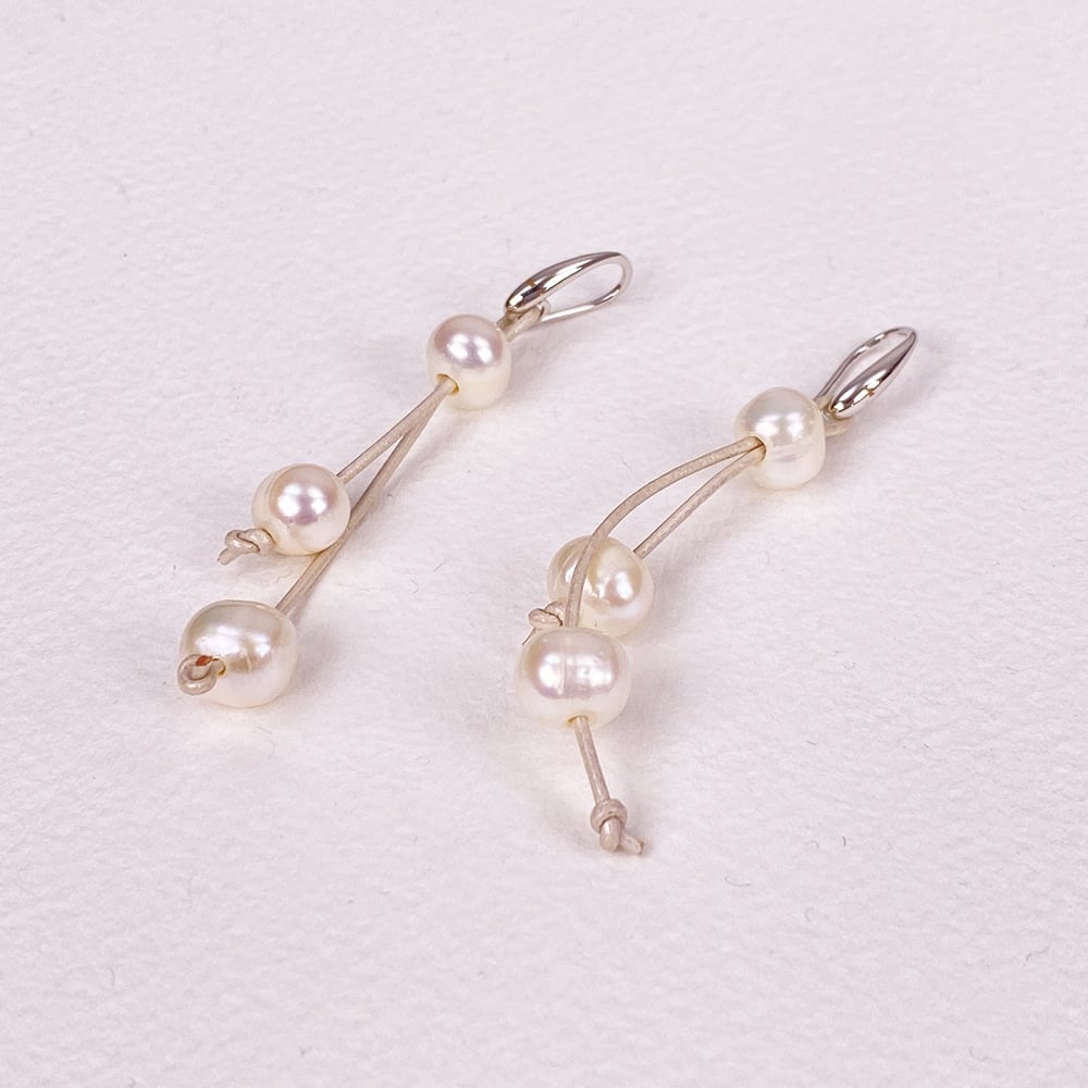 White Calima Multi-Pearl Earrings