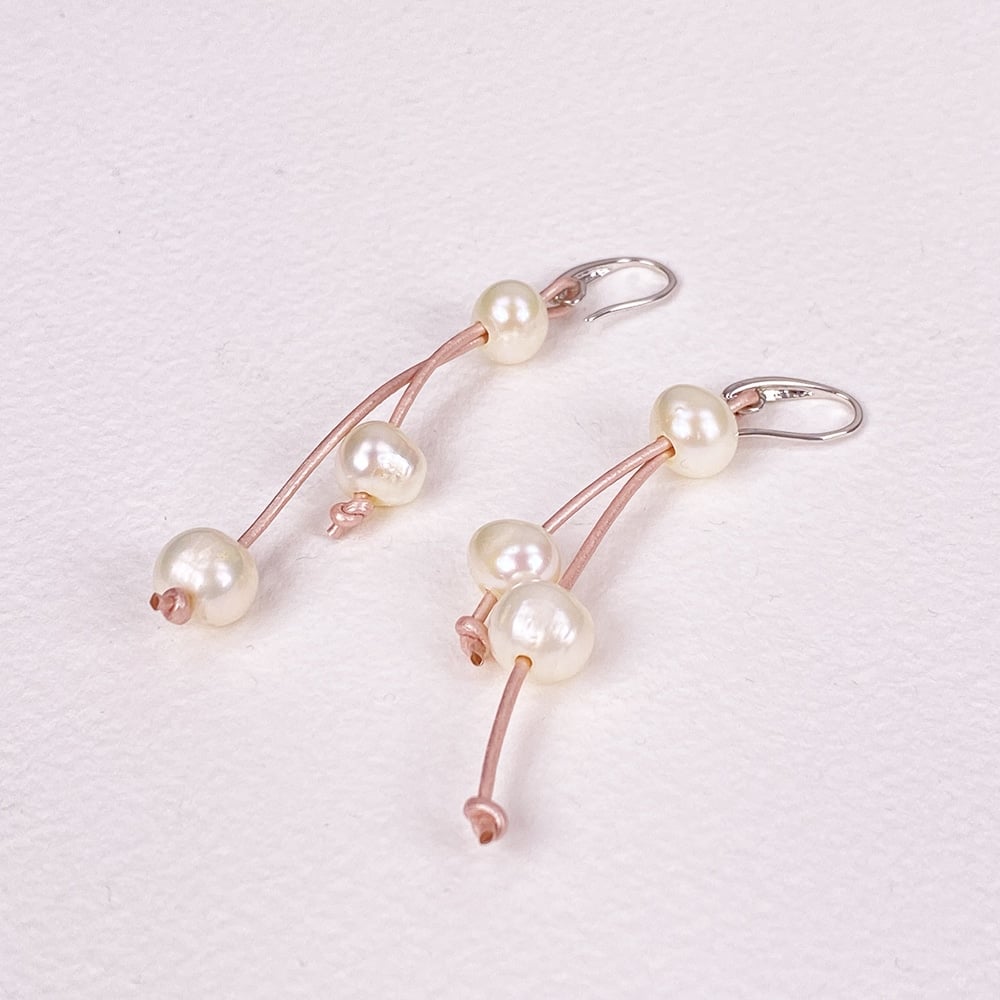 Pink Calima Multi-Pearl Earrings