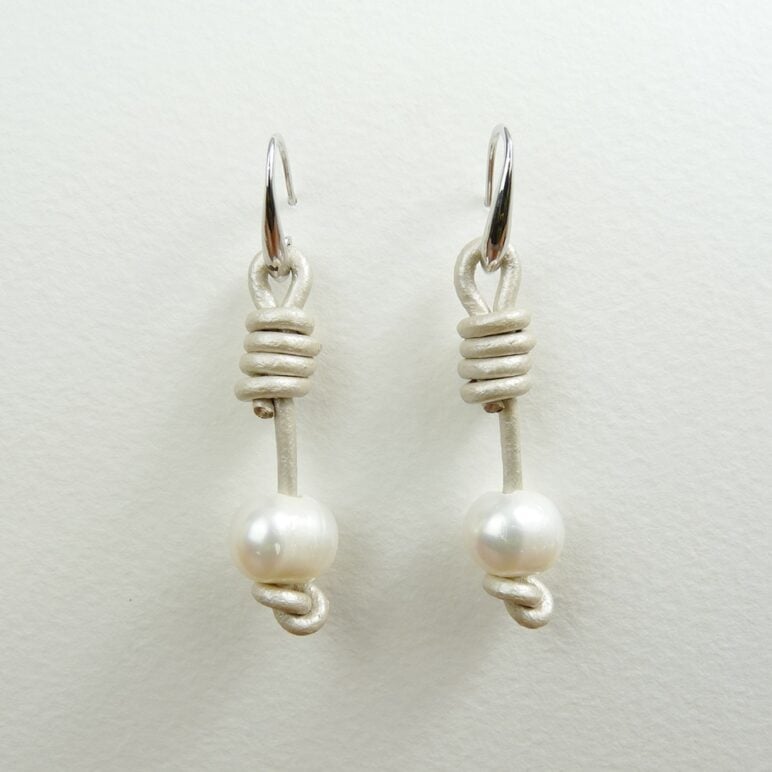 White Calima Pearl Earrings