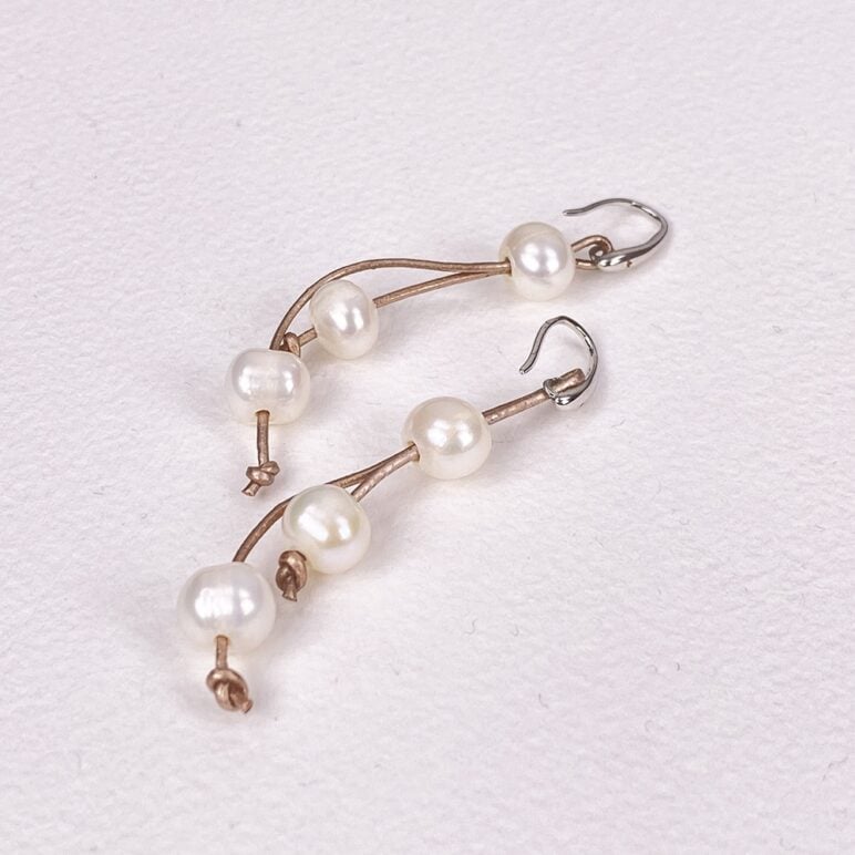 Gold Calima Multi-Pearl Earrings