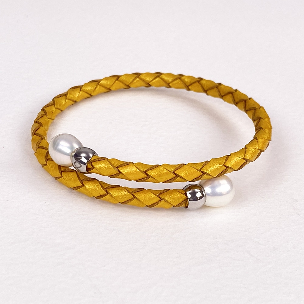 Mustard Rita Pearl Bracelet