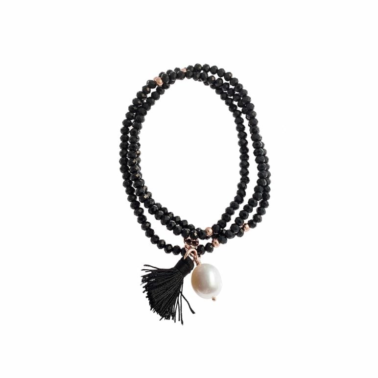 Black Luna Pearl Bracelet/Necklace