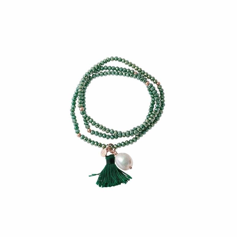 Green Luna Pearl Bracelet/Necklace