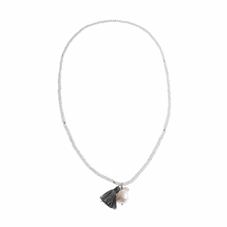 Grey Luna Pearl Bracelet/Necklace