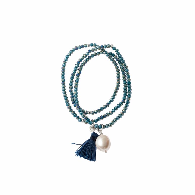 Petrol Luna Pearl Bracelet/Necklace