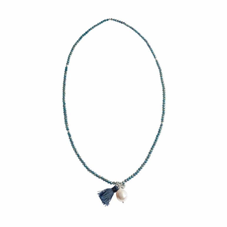 Petrol Luna Pearl Bracelet/Necklace