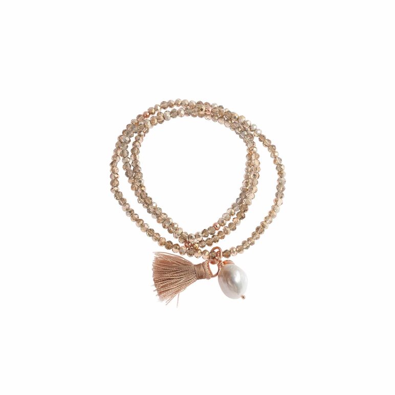 Gold Luna Pearl Bracelet/Necklace