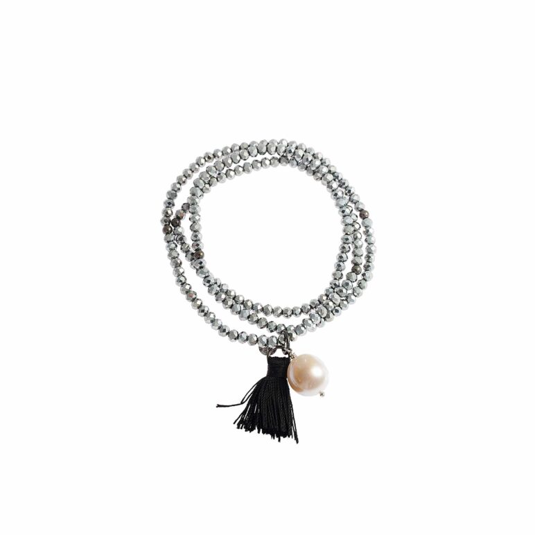 Silver Luna Pearl Bracelet/Necklace