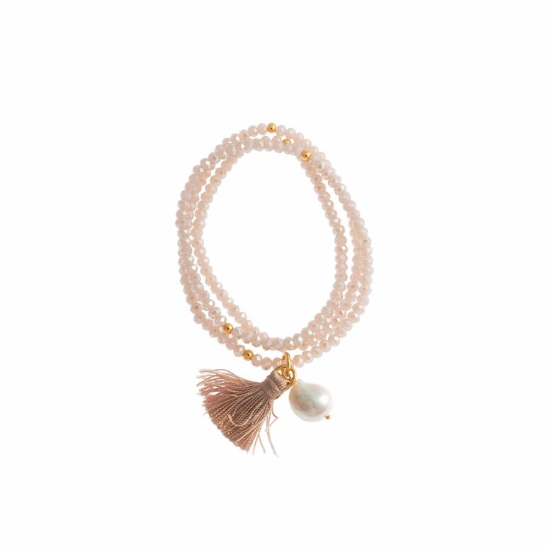 Cream Luna Pearl Bracelet/Necklace