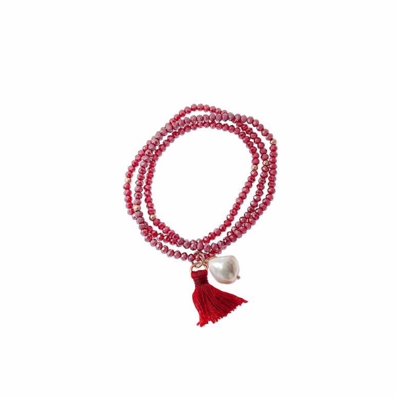 Scarlet Luna Pearl Bracelet/Necklace