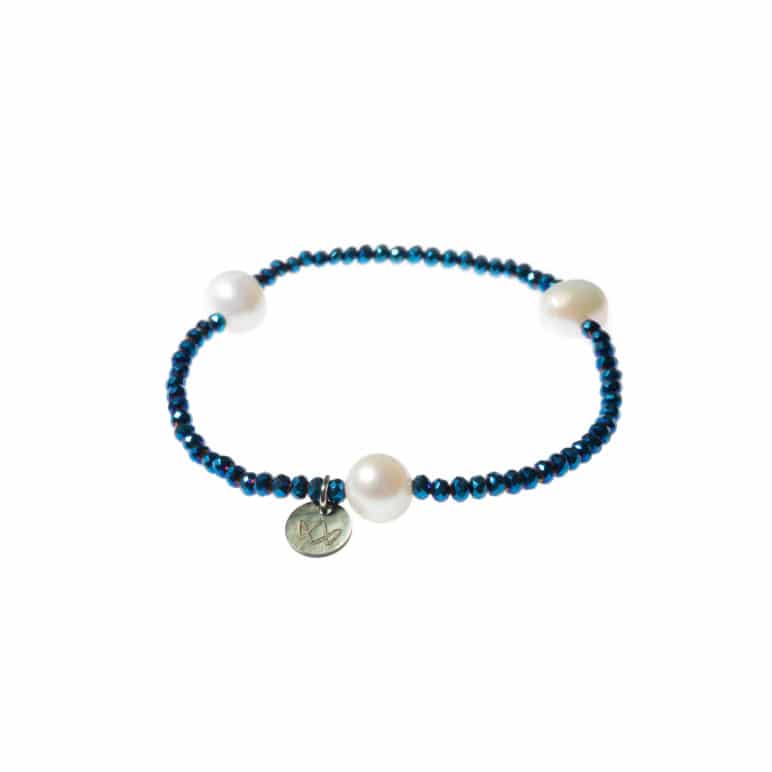 Navy Luna Crystal Bracelet