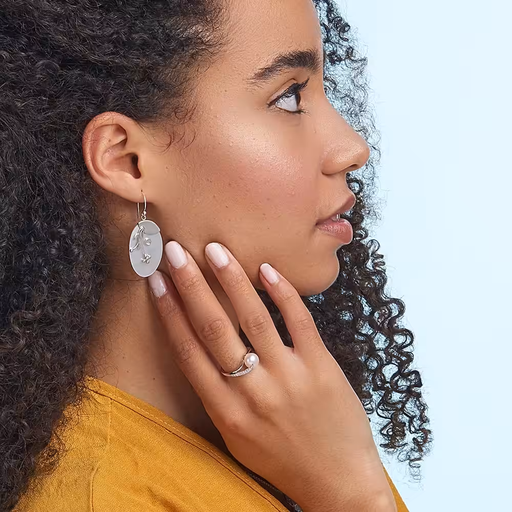 Bali Mother of Pearl Drop Earrings