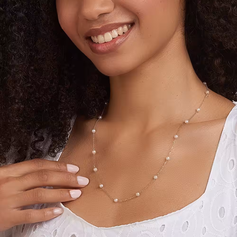 Collar de perla en oro de 9 quilates Desire