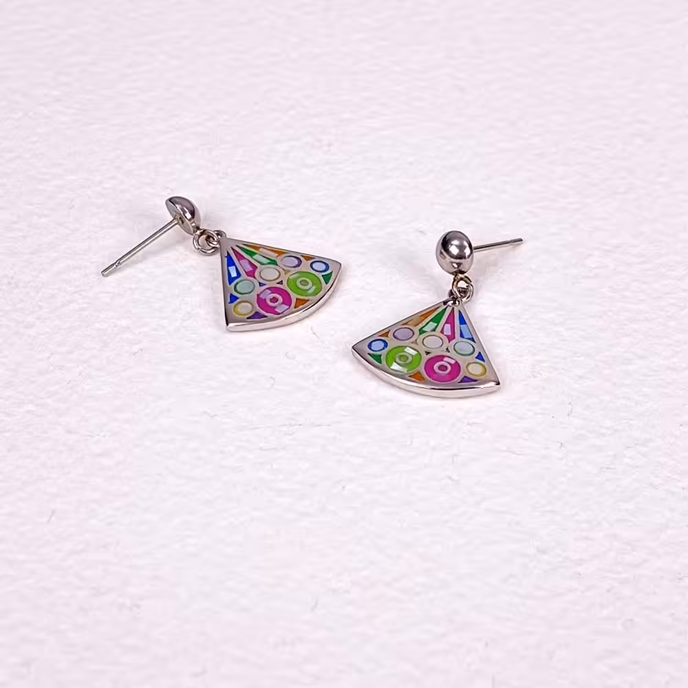 Solera Mother of Pearl Fan Earrings