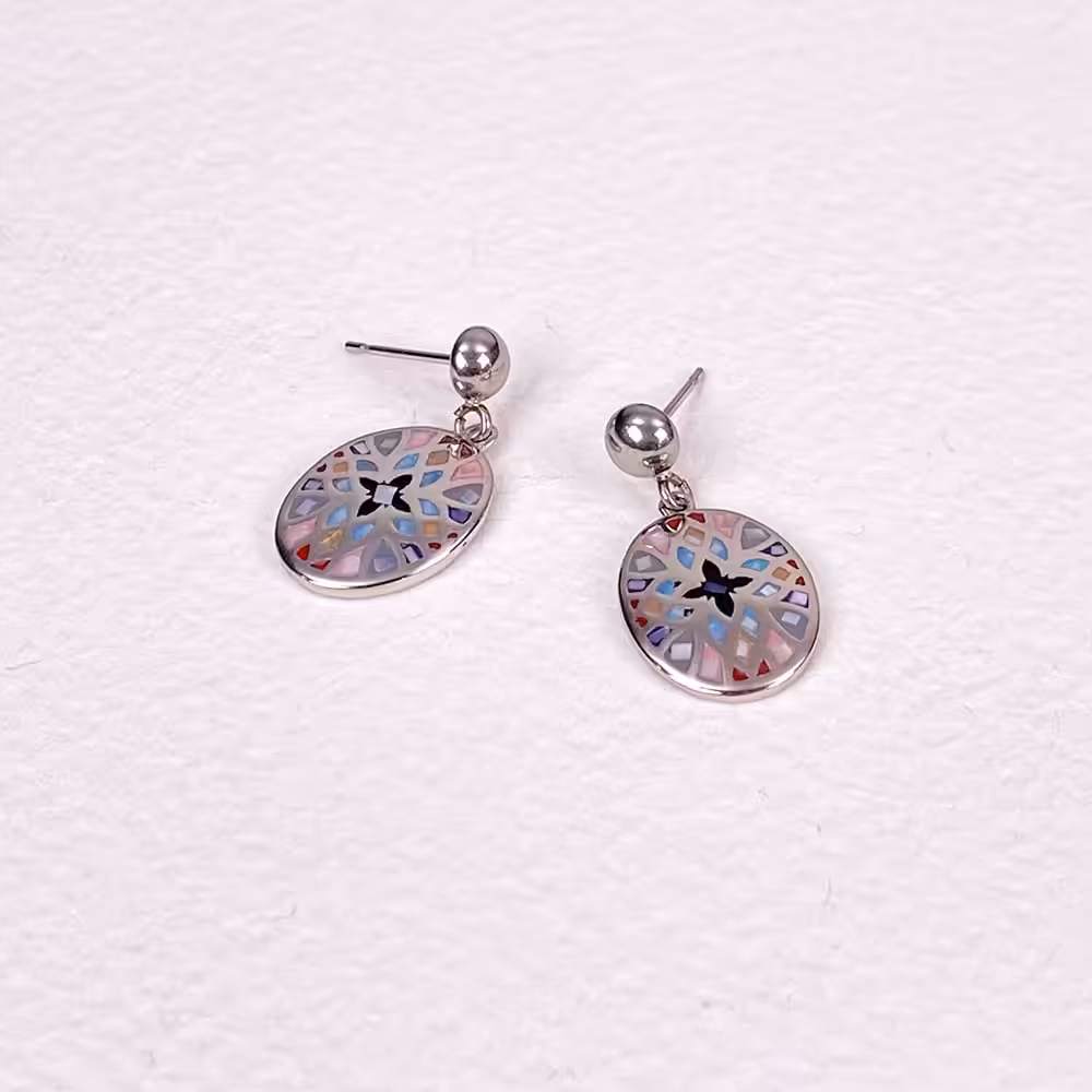 Solera Mother of Pearl Oval Drop Earrings